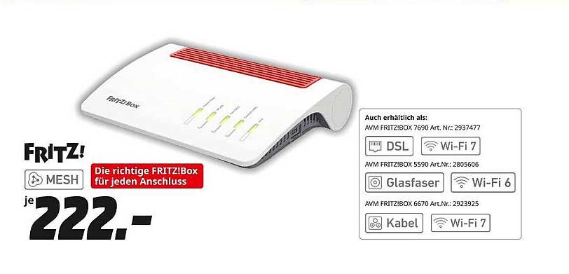 Fritz!Box für jeden Anschluss – Jetzt für nur 222,-