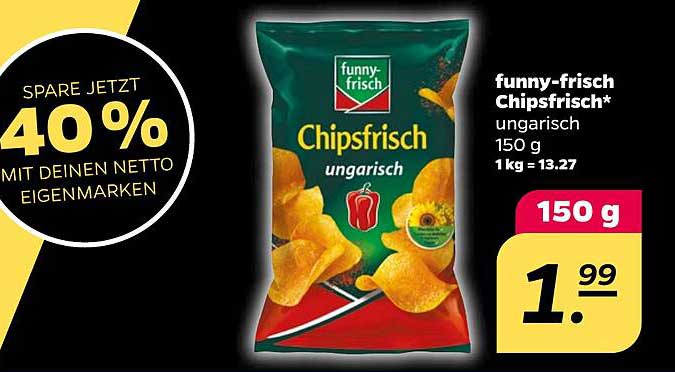 funny-frisch Chipsfrisch ungarisch 150 g