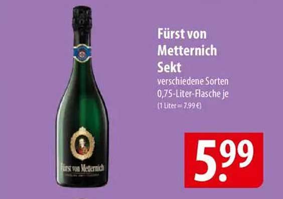 Fürst von Metternich Sekt 0,75-Liter-Flasche