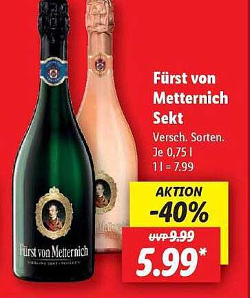 Fürst von Metternich Sekt - Versch. Sorten (0,75 l)