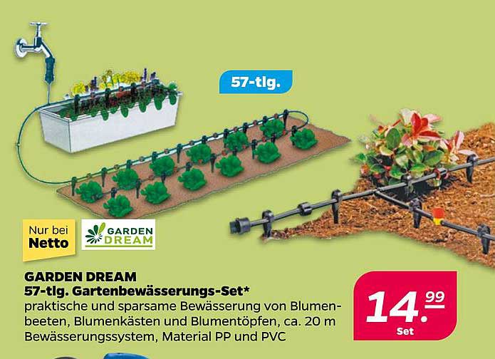 GARDEN DREAM 57-tlg. Gartenbewässerungs-Set