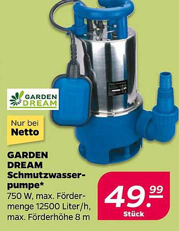 GARDEN DREAM Schmutzwasserpumpe