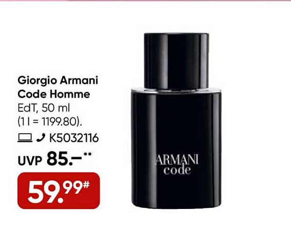 Giorgio Armani Code Homme EdT, 50 ml