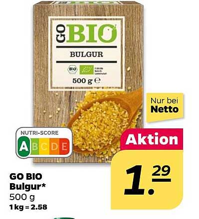 GO BIO Bulgur 500 g zum Aktionspreis