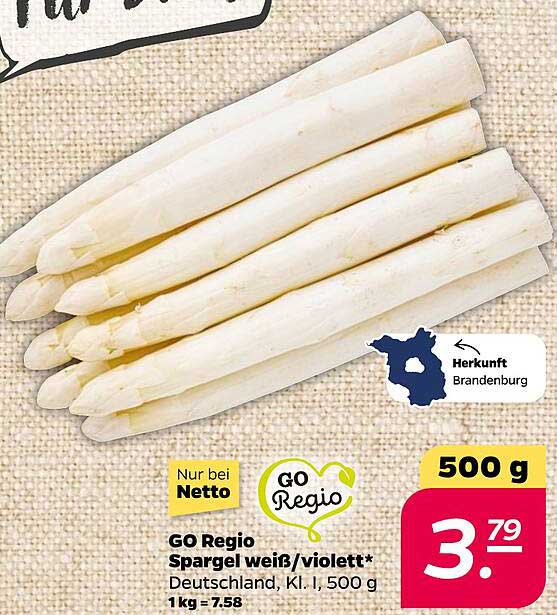 GO Regio Spargel weiß/violett* 500 g