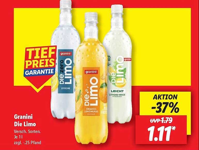 Granini Die Limo – Verschiedene Sorten