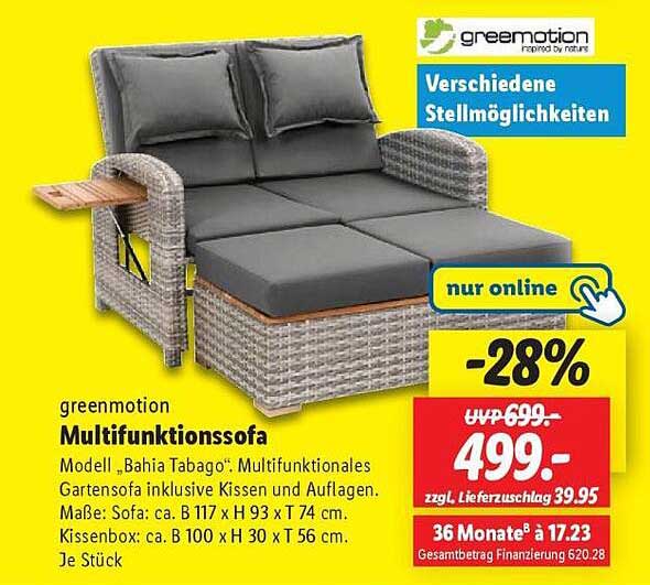 greenmotion Multifunktionssofa Modell ‚Bahia Tabago‘ - 28% reduziert
