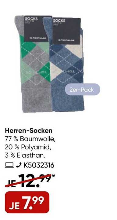 Herren-Socken im 2er-Pack