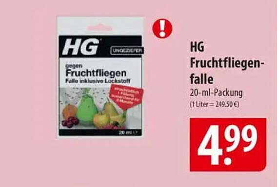 HG Fruchtfliegenfalle 20-ml-Packung