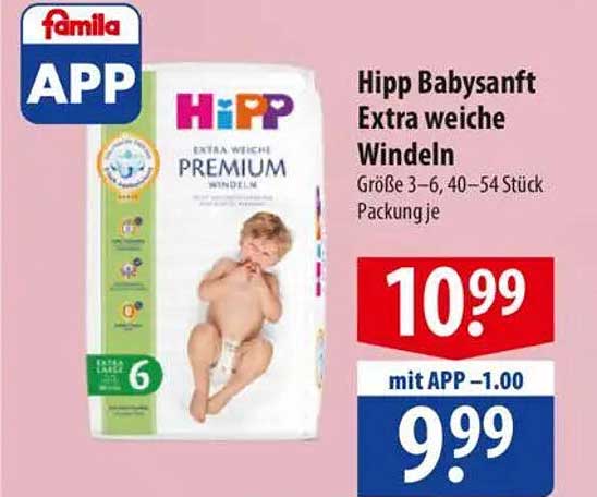 Hipp Babysanft Extra weiche Windeln Größe 3-6, 40-54 Stück