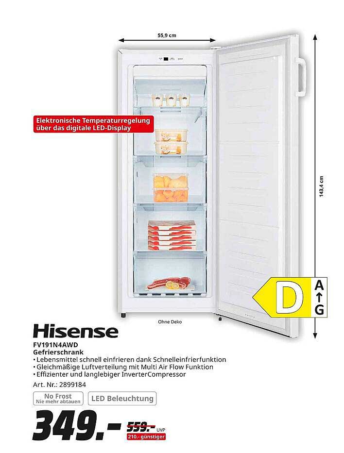 Hisense FV191N4AWD Gefrierschrank