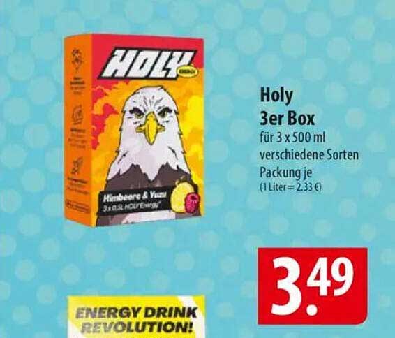 Holy 3er Box - Himbeere & Yuzu für Energetic Drinks