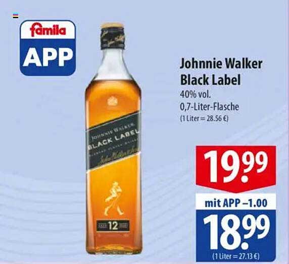 Johnnie Walker Black Label 0,7-Liter-Flasche