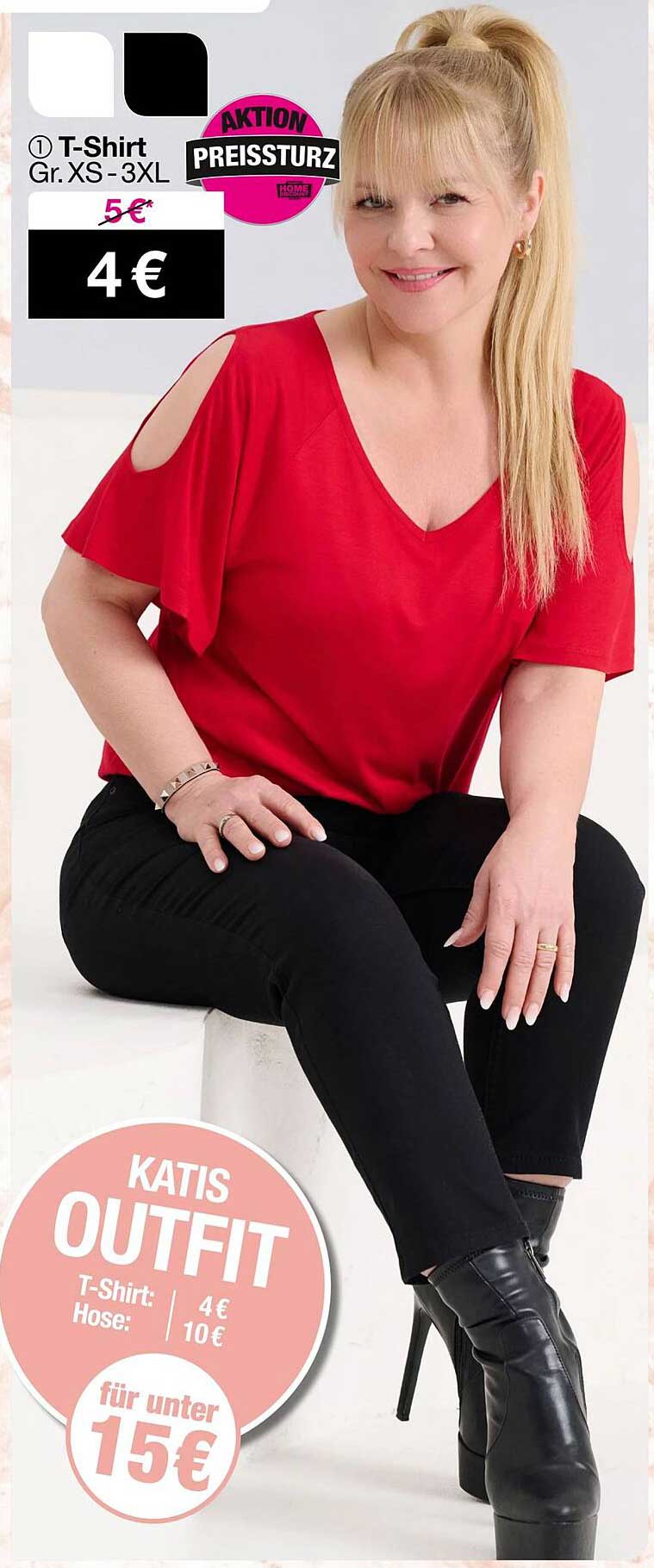 KATIS OUTFIT: T-Shirt in den Größen XS – 3XL für nur 4 €