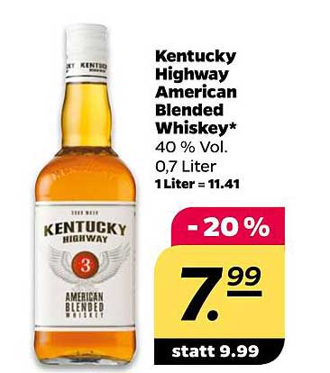 Kentucky Highway American Blended Whiskey* 0,7 Liter