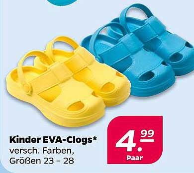 Kinder EVA-Clogs in verschiedenen Farben und Größen