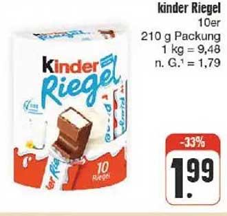 kinder Riegel 10er Packung