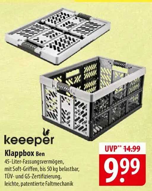 Klappbox Ben von keepeR – 45 Liter Fassungskraft