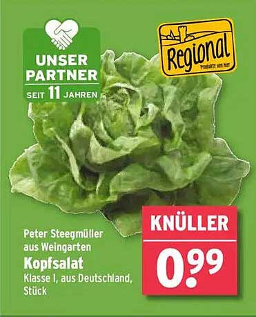 Kopfsalat Klasse I, aus Deutschland, Stück