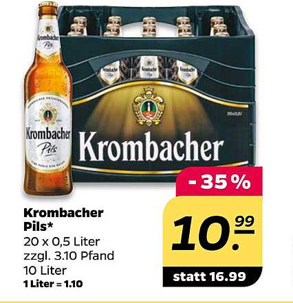 Krombacher Pils 20 x 0,5 Liter