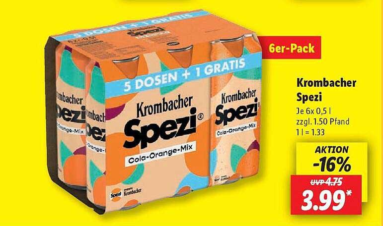 Krombacher Spezi 6er-Pack (Cola-Orange-Mix)