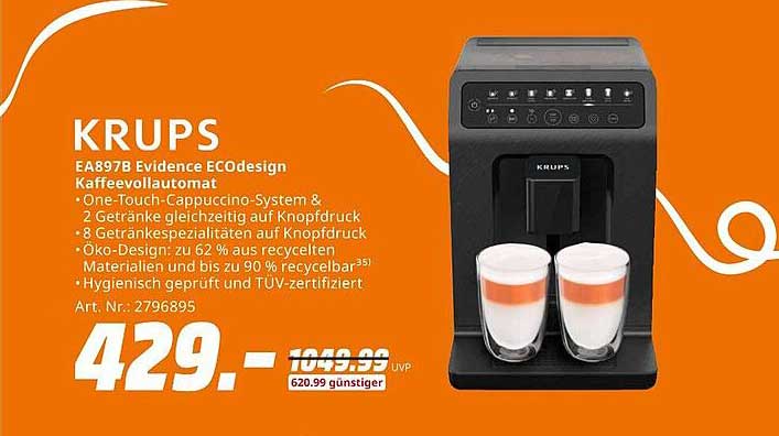 KRUPS EA897B Evidence ECOdesign Kaffeevollautomat