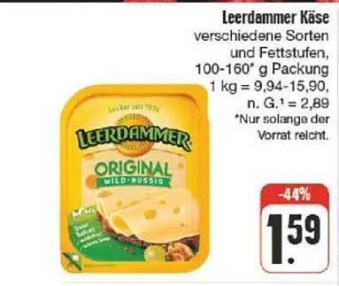 Leerdammer Käse verschiedene Sorten und Fettstufen, 100-160 g Packung
