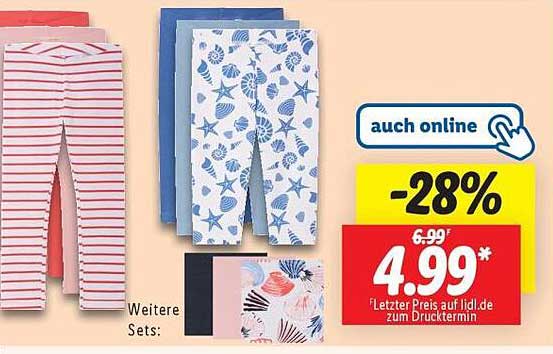 Leggings im praktischen 4er-Set mit tollen Designs