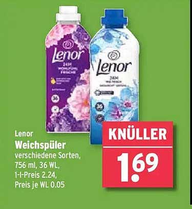 Lenor Weichspüler verschiedene Sorten, 756 ml, 36 WL