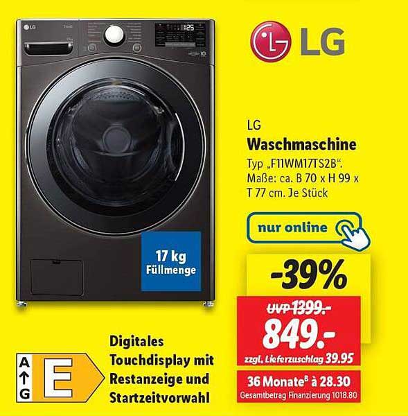 LG Waschmaschine Typ ‚F11WM17TS2B‘
