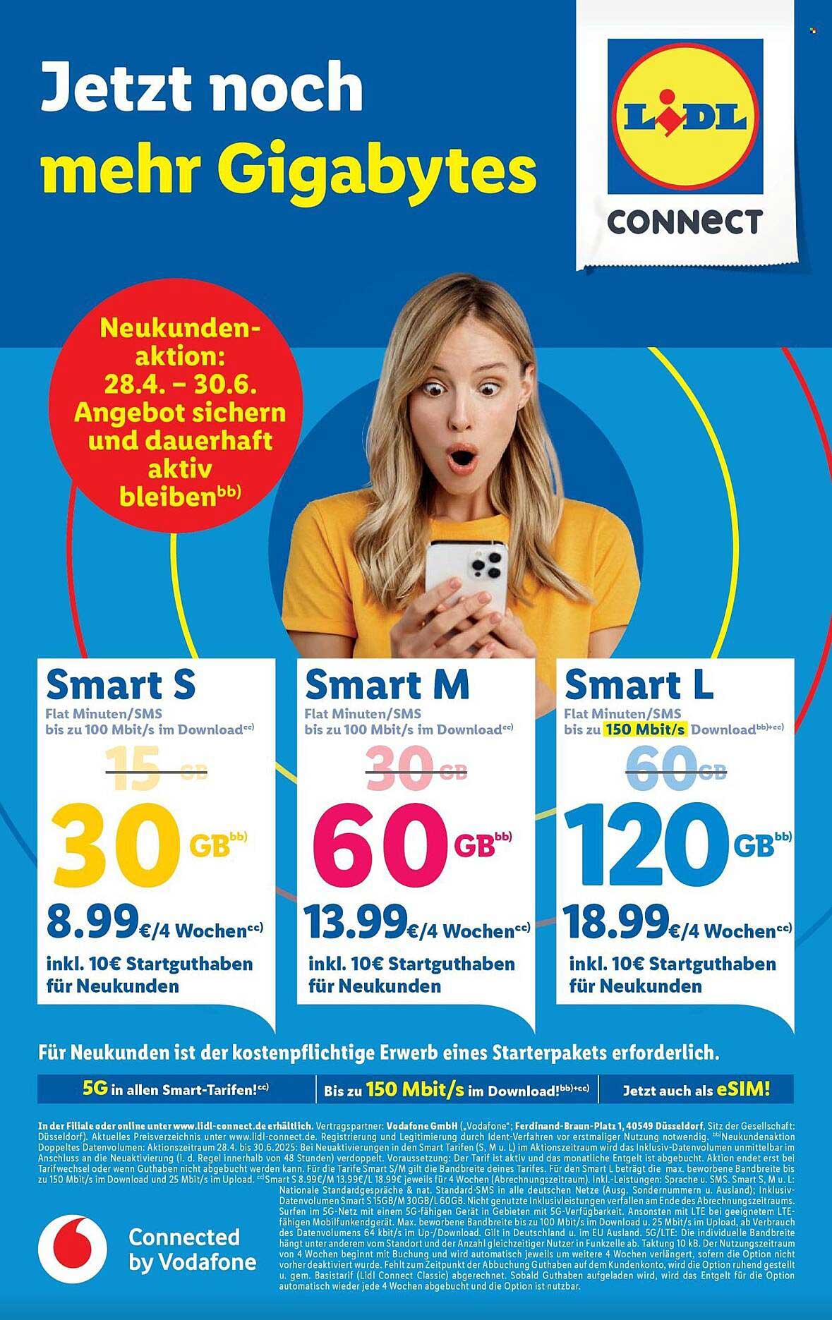 Lidl Connect: Smart M – 60 GB für nur 13,99 €/4 Wochen