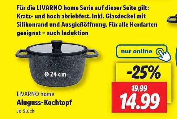 LIVARNO home Aluguss-Kochtopf 24 cm