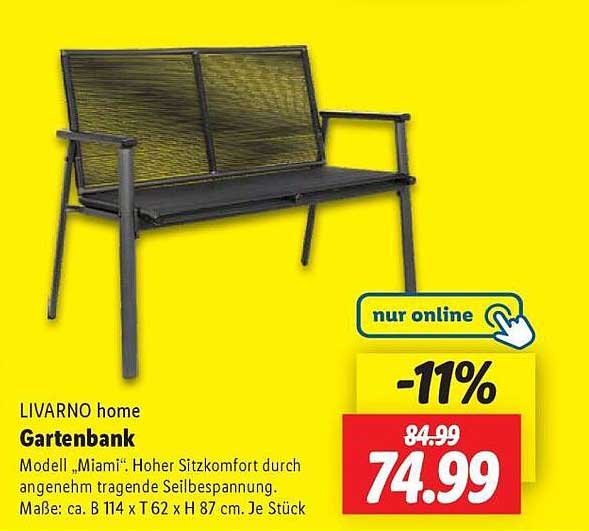 LIVARNO home Gartenbank Modell „Miami“