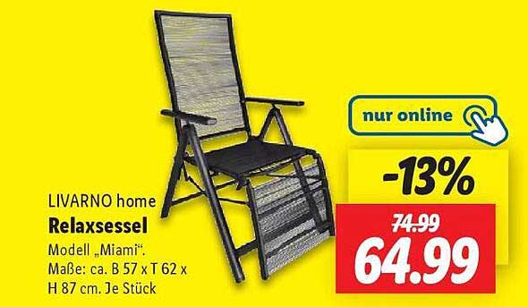LIVARNO home Relaxsessel Modell „Miami“ – jetzt im Angebot!