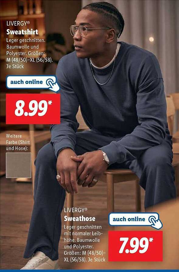 LIVERGY® Sweatshirt und Sweathose – Komfort für jeden Tag