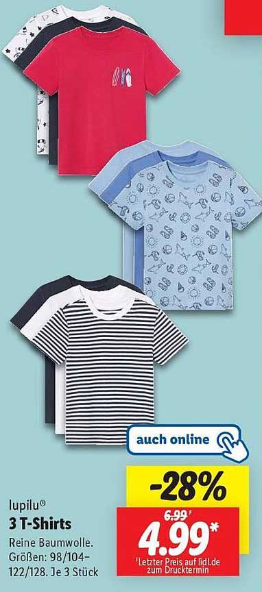 lupilu® 3 T-Shirts