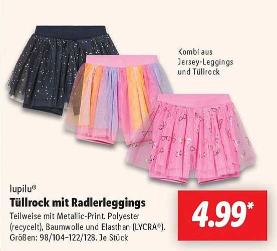 lupilu® Tüllrock mit Radlerleggings - Nur 4,99 €!