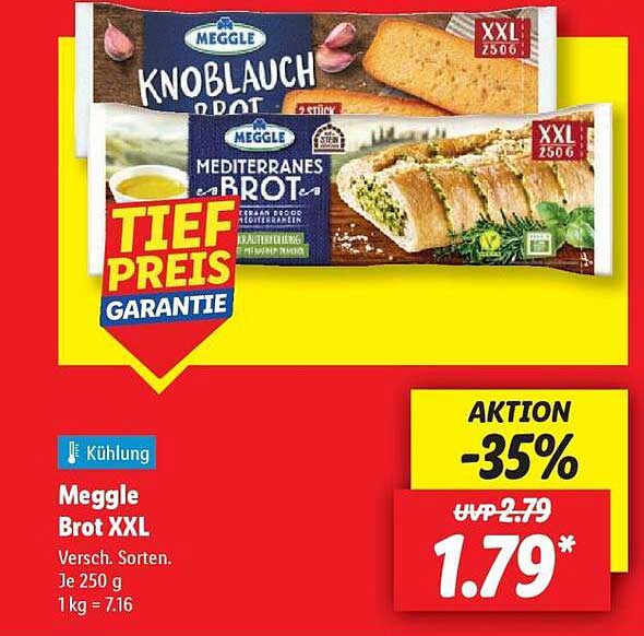 Meggle Brot XXL - Knoblauch und Mediterran - Aktion