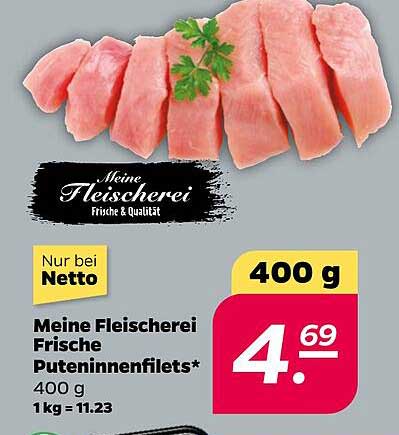 Meine Fleischerei Frische Puteninnenfilets 400 g