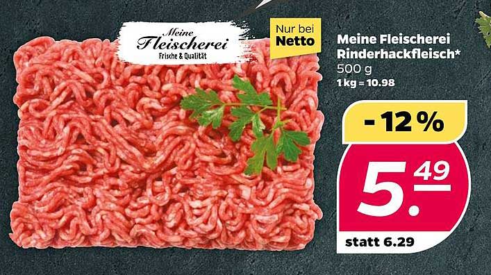 Meine Fleischerei Rinderhackfleisch 500 g