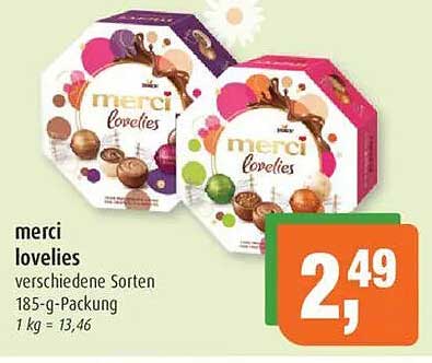 merci lovelies verschiedene Sorten 185-g-Packung