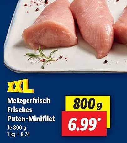 Metzgerfrisch Frisches Puten-Minifilet