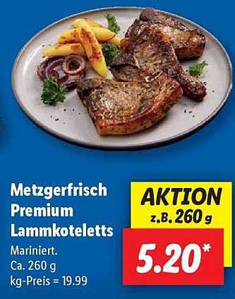 Metzgerfrisch Premium Lammkoteletts