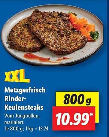 Metzgerfrisch Rinder-Keulensteaks 800 g