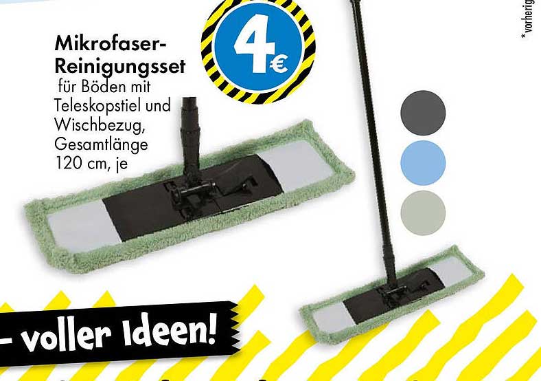 Mikrofaser-Reinigungssset für Böden