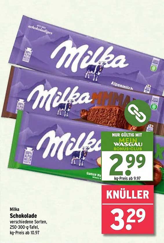 Milka Schokolade verschiedene Sorten, 250-300-g-Tafel