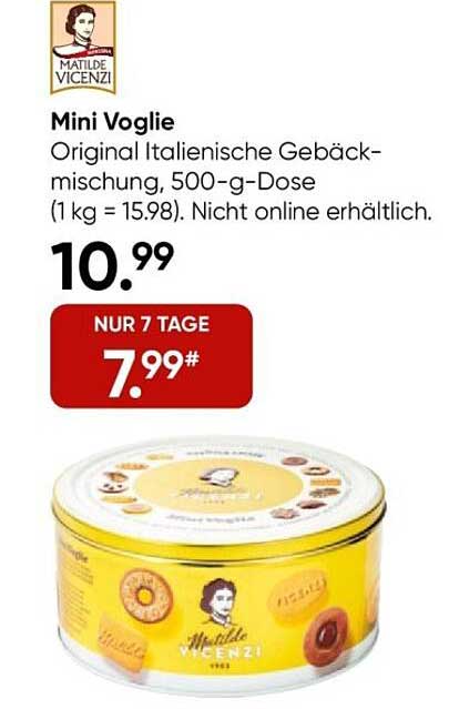 Mini Voglie Original Italienische Gebäckmischung, 500-g-Dose