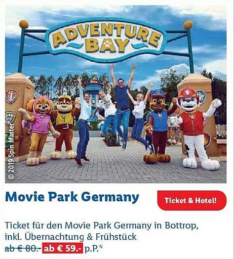 Movie Park Germany Ticket mit Übernachtung & Frühstück