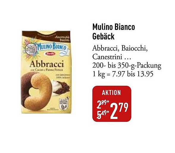 Mulino Bianco Gebäck Abbracci, Baiocchi, Canestrini 200- bis 350-g-Packung