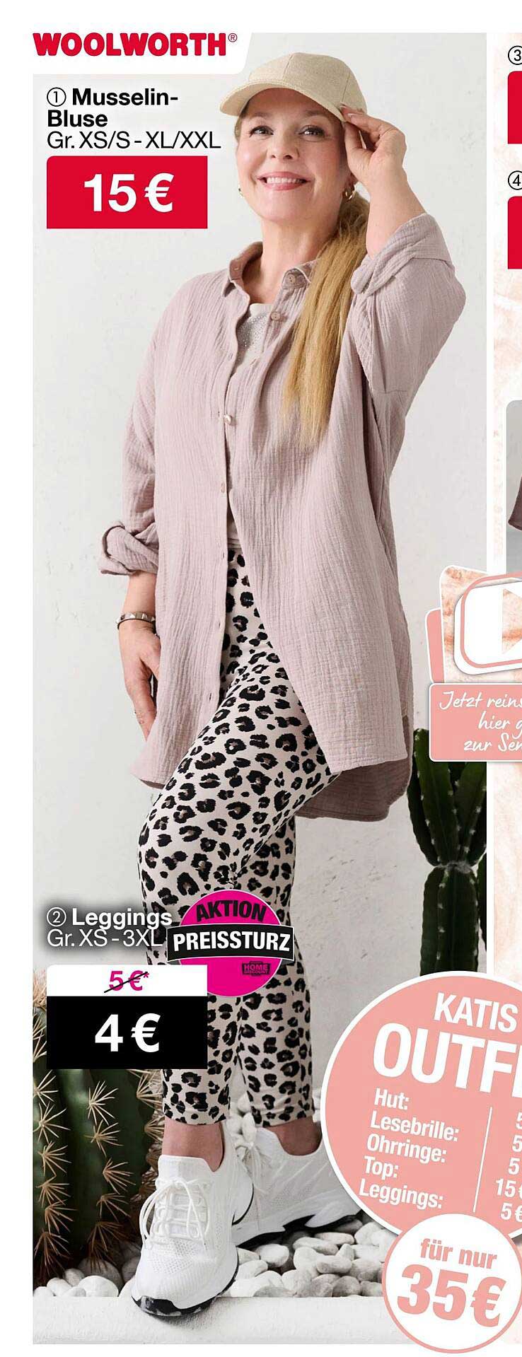 Musselin-Bluse Gr. XS/S - XL/XXL für nur 15 €